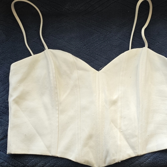 Chic Cream Bustier Top - Picture 1 of 3